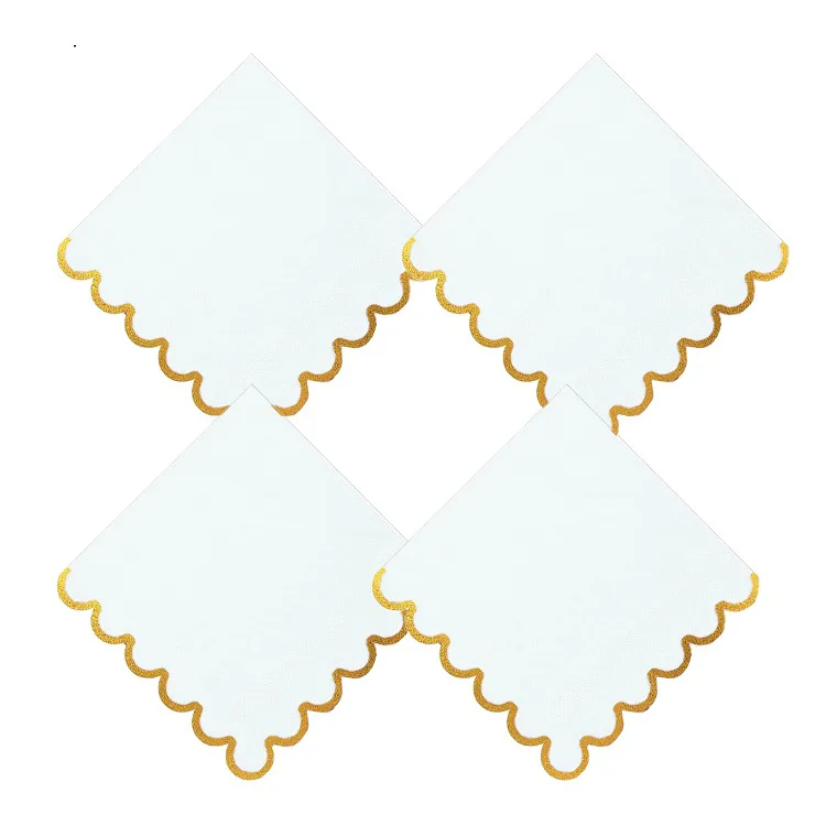 Afternoon Tea Scallop Edge Paper Napkins