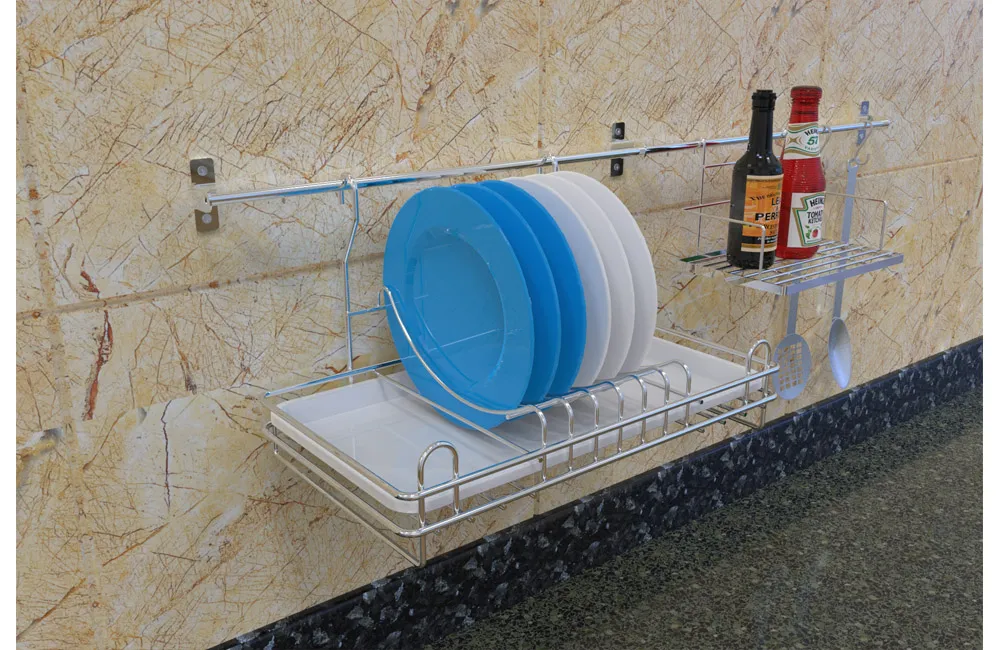 Kitchen Chromed Wire Spices Hanging Rack Spice Organizer Rack to Store Condiments