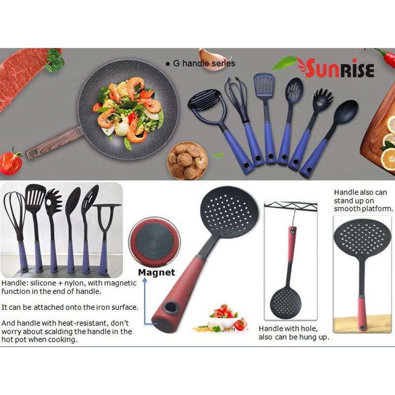 Kitchen Utensil Nylon Potato Masher with The Magnetic End (KTN155)