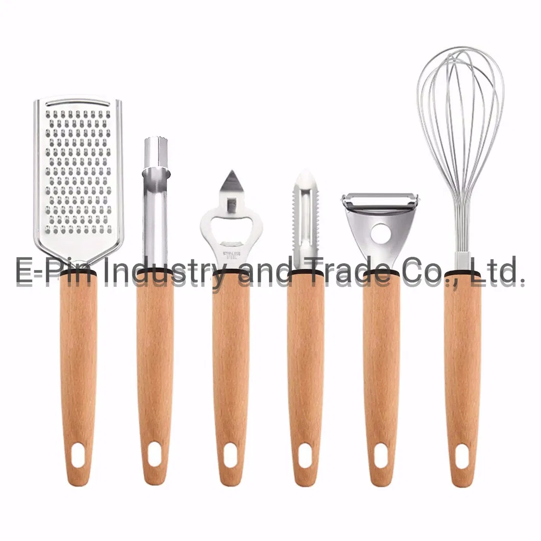 Kitchen Utensil Sets 7 PCS - Kitchen Tools Essentials Gadgets - Cookware Gadgets/Accessories with Cheese Grater,2xpeeler,Whisk,Corer,Opener and Holder, Kitchen