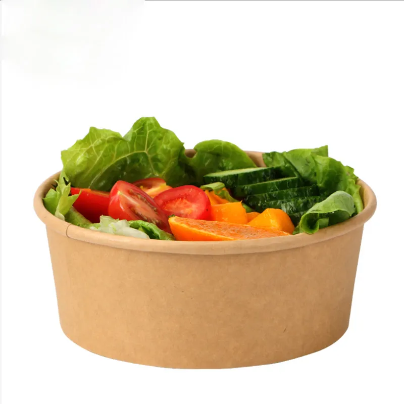 Kraft Paper Salad Bowl Dinner Set 500ml/750ml/1100ml/1300ml