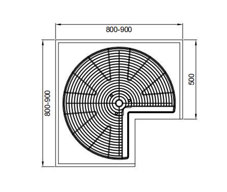 Magic Corner 270 Revolving Basket