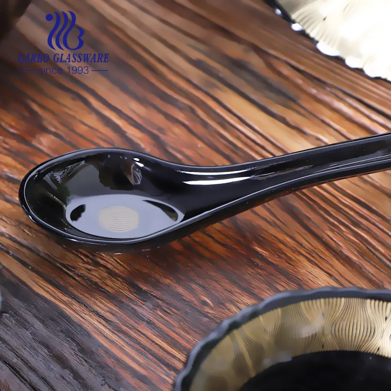 Manufacturer 33PCS Opal Glass Dinner Set Black Color with Luxury Golden Decals Home Hotel Use Dinner Plate Side Plate Oval Plate Salad Dessert Bowl