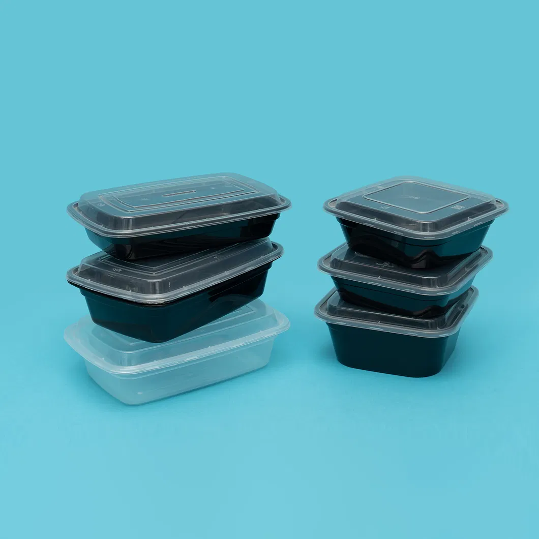 Meal Prep Containers Extra-Thick Food Storage Containers with Lids, Disposable Bento Box Reusable Plastic Bento Lunch Box, BPA Free, Stackable, Microwave Safe