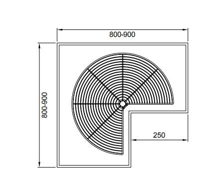 Metal Wire Corner Basket Lazy Susan Storage Rack