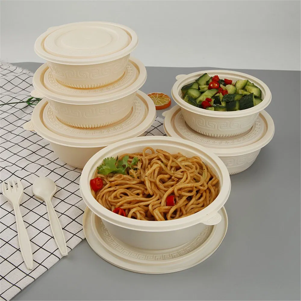 Microwave Biodegradable Disposable Food Container Portable Corn Starch Lunch Box Eco Friendly Food Packaging Freshness Preservation