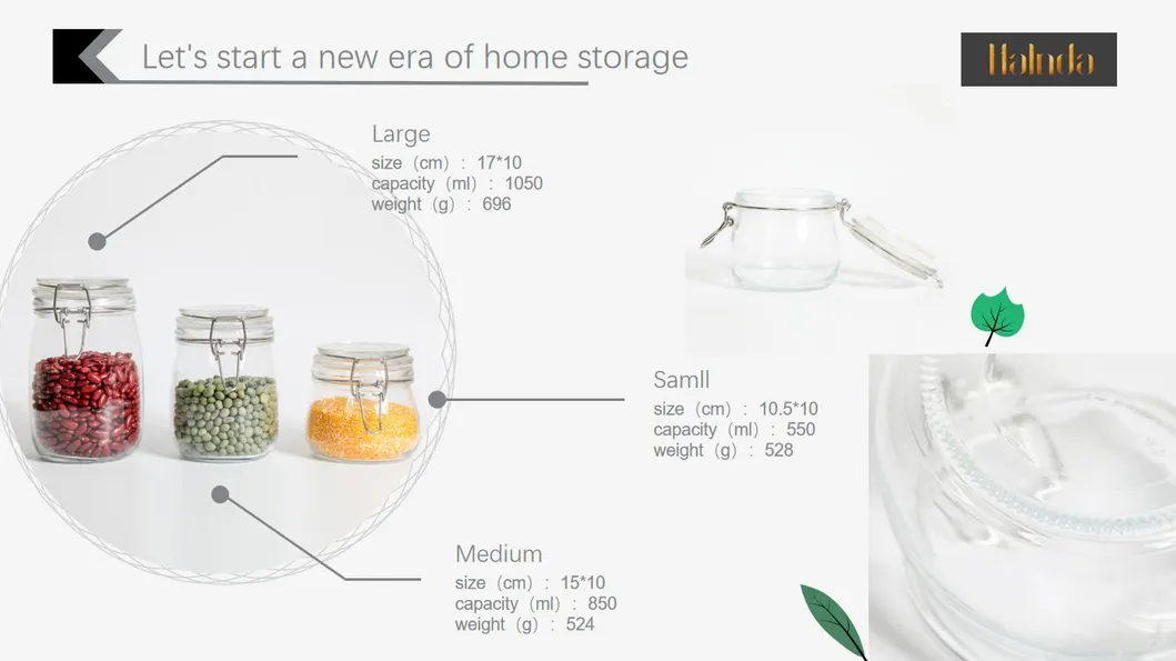 Moisture Proof Separate Bottle of Food with Ecological Lead Free Glass Bayonet