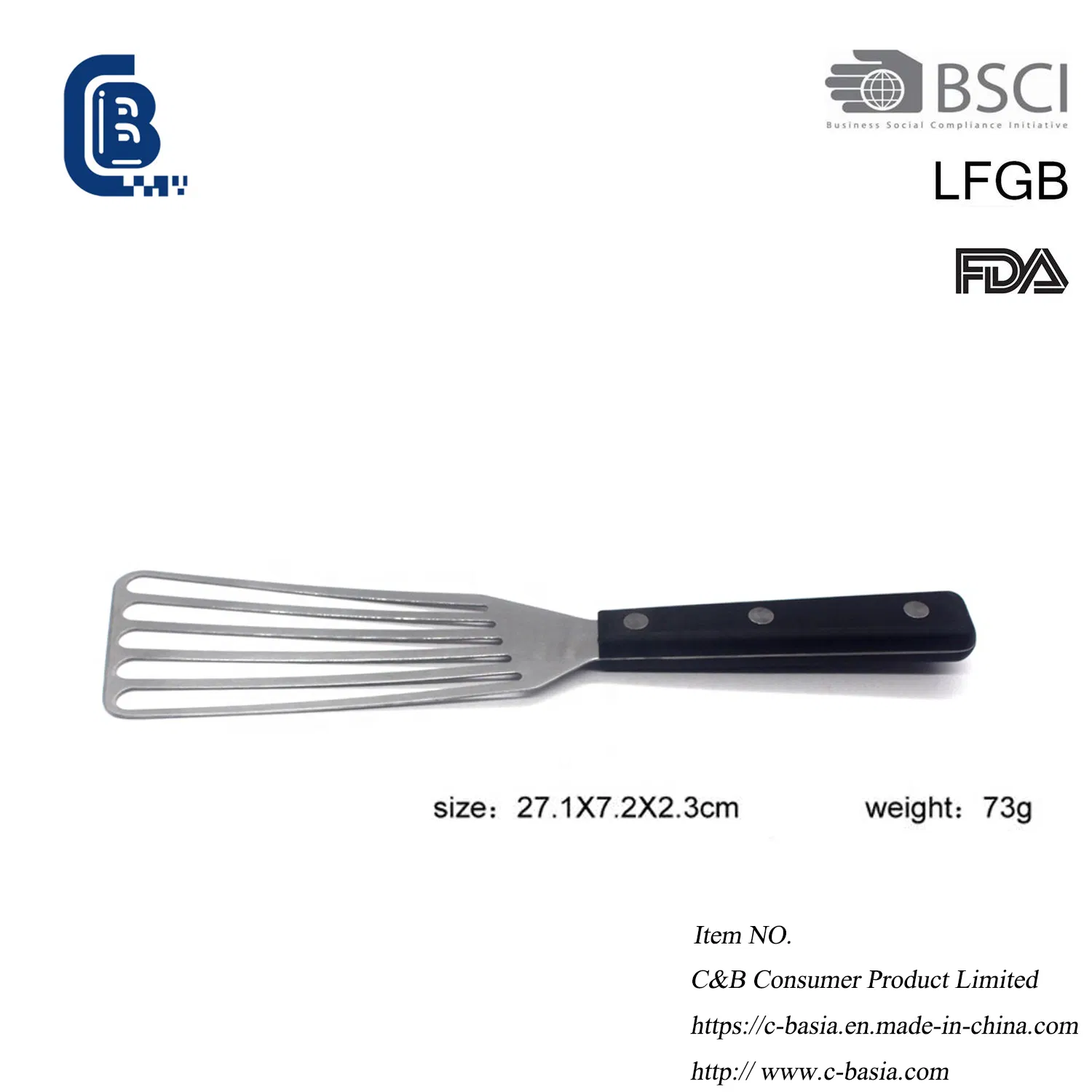Multi-Purpose Kitchenware Stainless Steel Fish Spatula Turner Butter Steak Flipping Frying