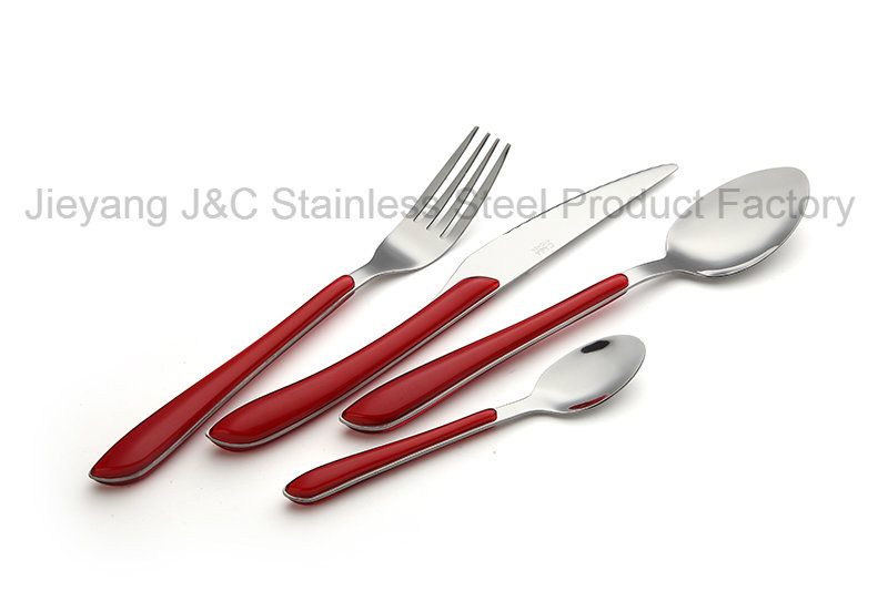 New Item for Stainless Steel Cutlery with The Plastic Handle