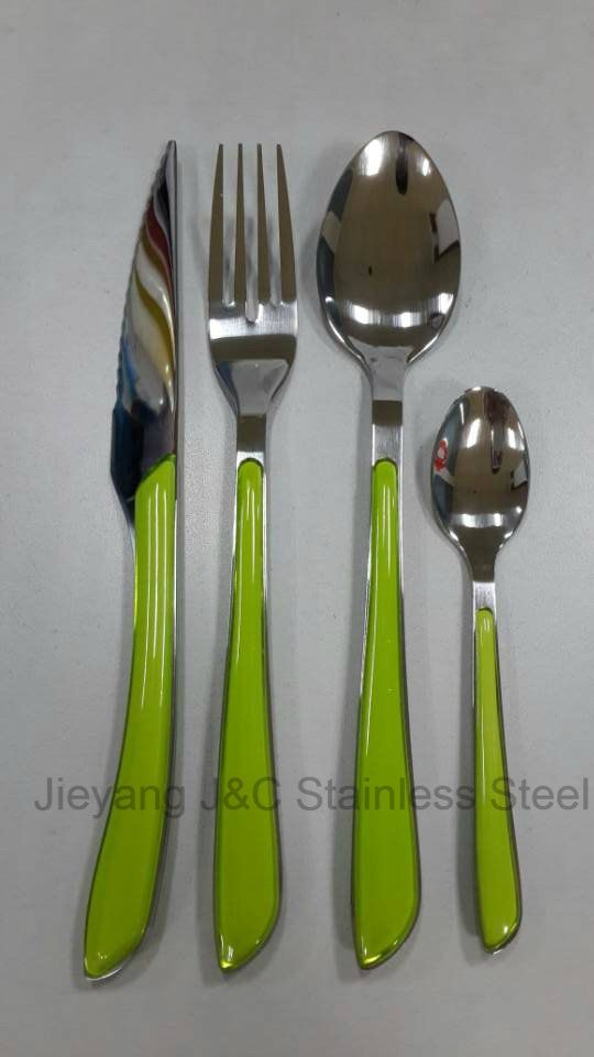 New Item for Stainless Steel Cutlery with The Plastic Handle