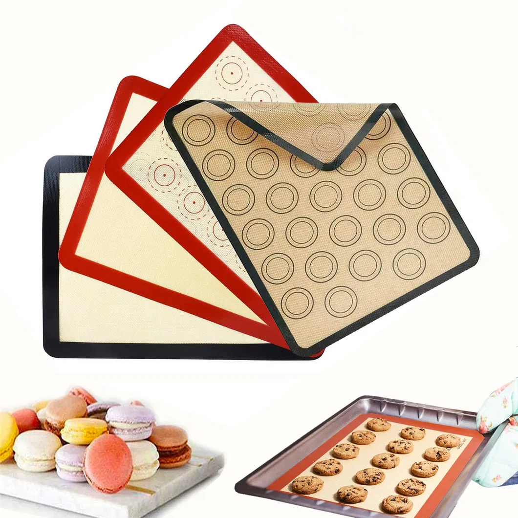 Pack of 2 Food-Grade Silicone Half Sheet Baking Mats,Reusable Non Stick Baking Mats BPA Free for Oven&Toaster,Macaron Piping Bags and Tips,Baking Tools 11PC/Set
