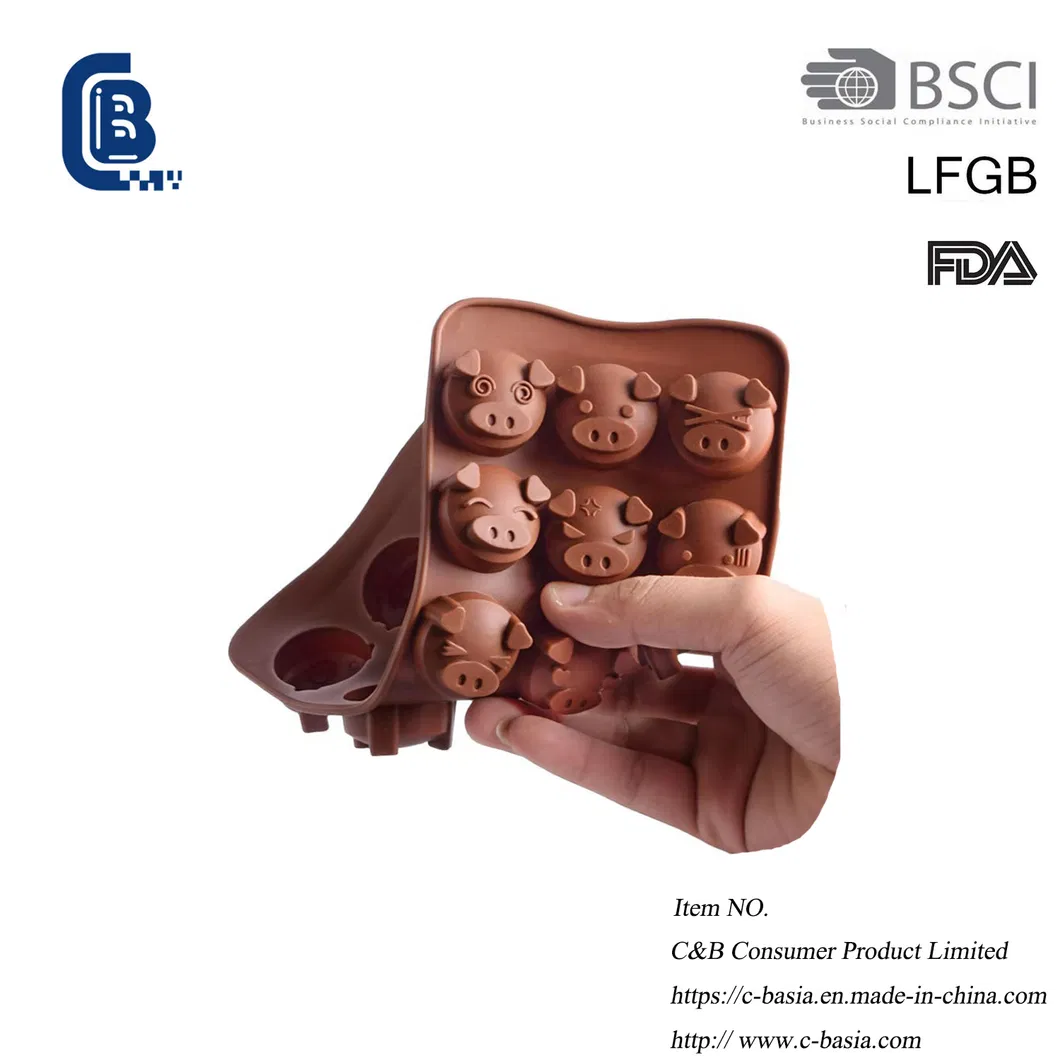 Pig Shape Silicone Chocolate Mold Cake Mold DIY Handmade Pastry Mold Cookie Baking Mould