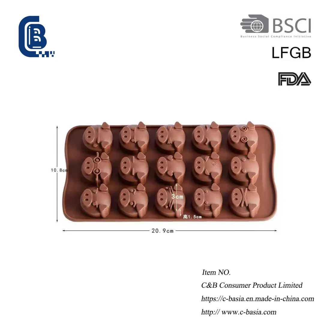 Pig Shape Silicone Chocolate Mold Cake Mold DIY Handmade Pastry Mold Cookie Baking Mould