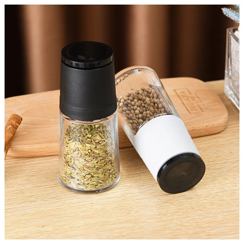 Portable Salt Mill Set Small Portable Cruet Ceramic Grinder