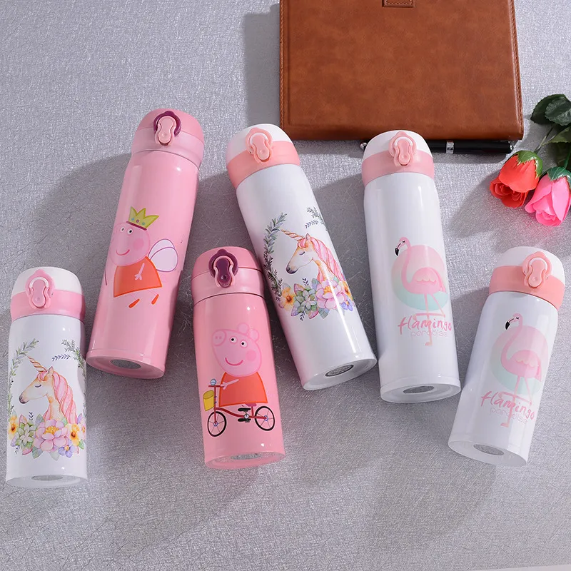 Portable Stainless Steel Coffee Cup Travel Water Bottle Insulation Bouncing Cup