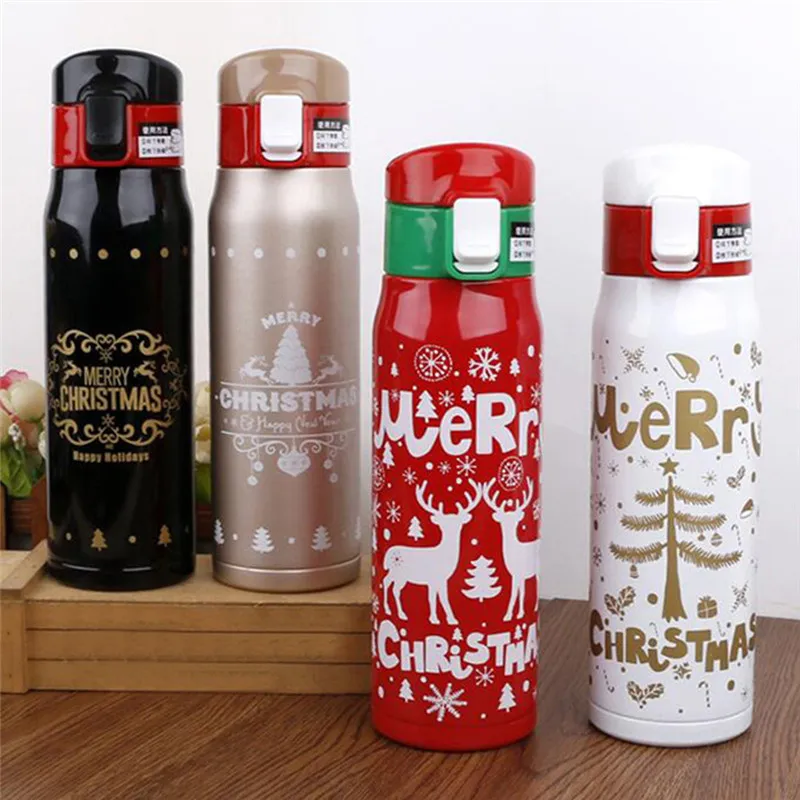 Portable Stainless Steel Coffee Cup Travel Water Bottle Insulation Bouncing Cup