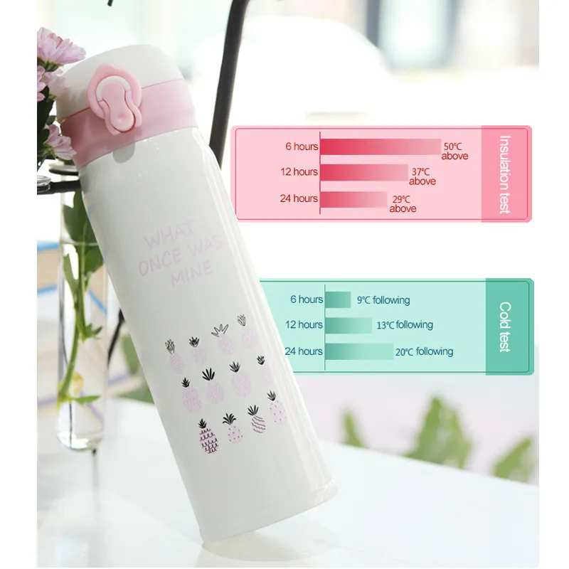 Portable Stainless Steel Coffee Cup Travel Water Bottle Insulation Bouncing Cup