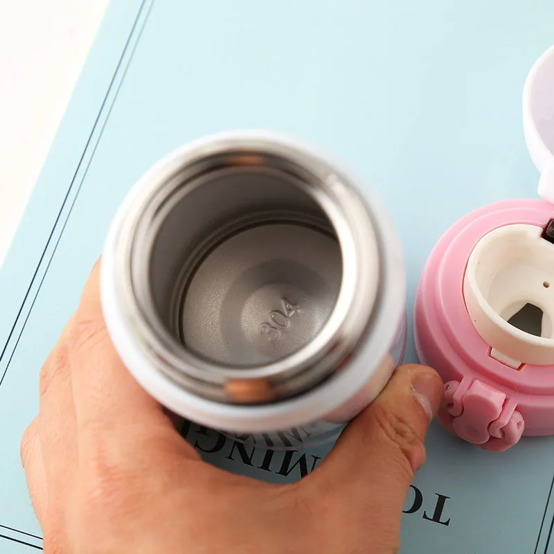 Portable Stainless Steel Coffee Cup Travel Water Bottle Insulation Bouncing Cup