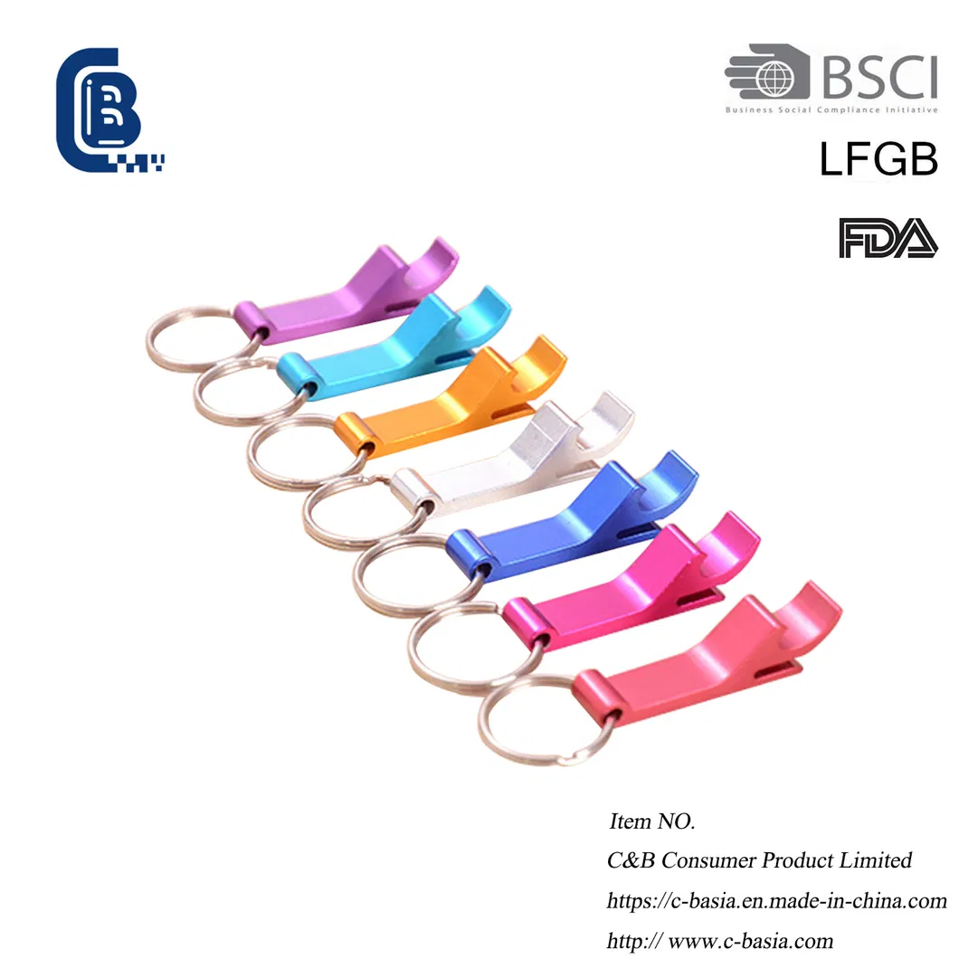 Promotional Gift Beer Bottle Opener Keyrings Metal Keychain Kitchen Gadgets