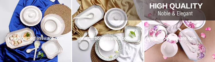 Refrigerator Use Bowl Set Heat Resistant Ceramic 3 PCS Bowl Set with Air-Tight Lid Stoneware Tz3-Tc13001-Hcs-144A