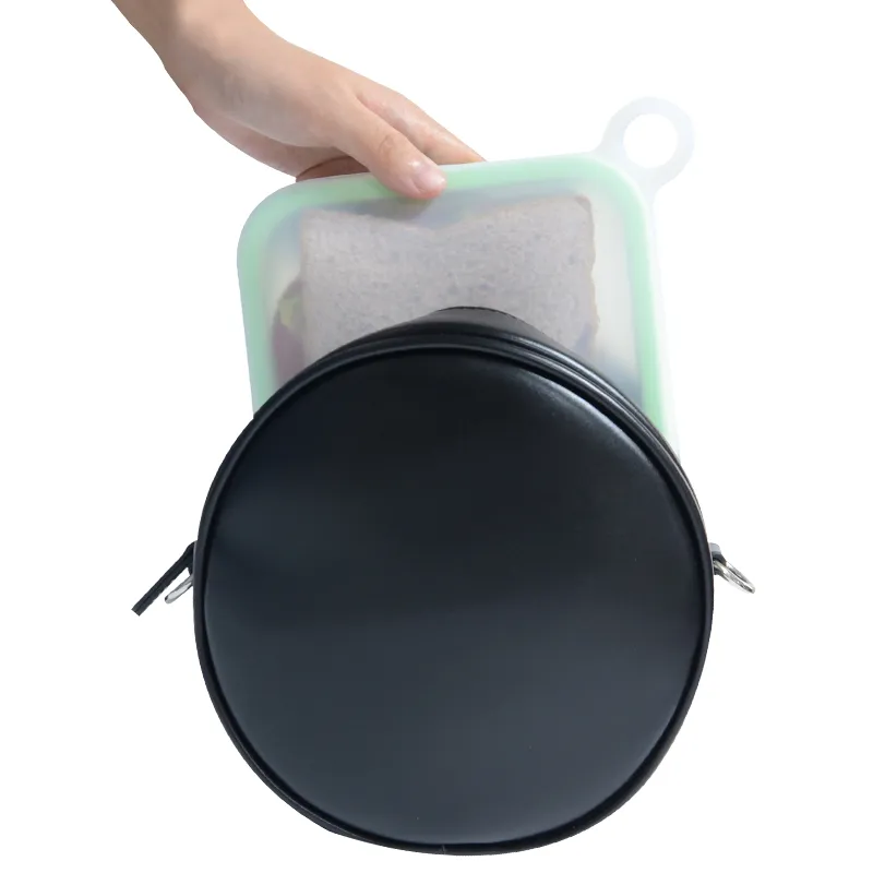 Reusable Leak Proof Bento Food Folding Silicone Storage Containers Collapsible Lunch Boxes