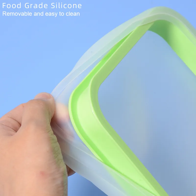 Reusable Leak Proof Bento Food Folding Silicone Storage Containers Collapsible Lunch Boxes