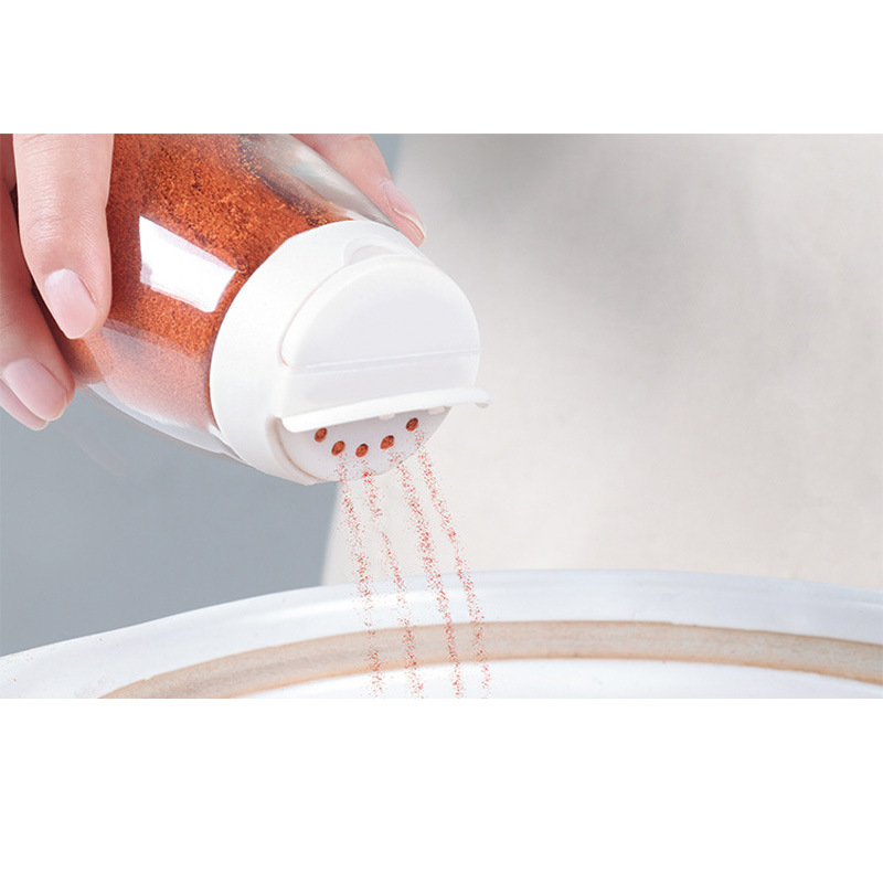 Salt and Pepper Shakers, Moisture-Proof Condiment Storage with 2 Different Hole Shapes on Top Esg11936