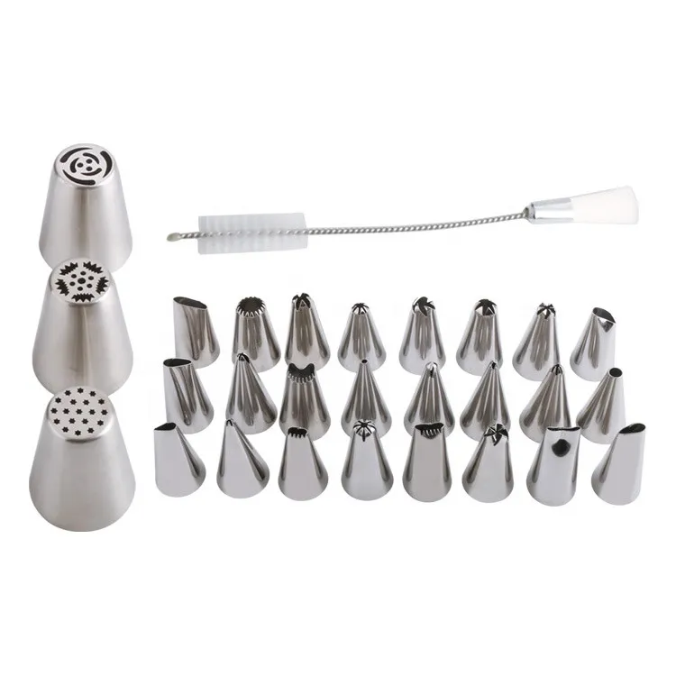 Shenone Cupcake Decorating Tools Set Pipping Nozzles Tip Set Pastry Bag Pastry Tube Cake Decoration Bakery Tools052