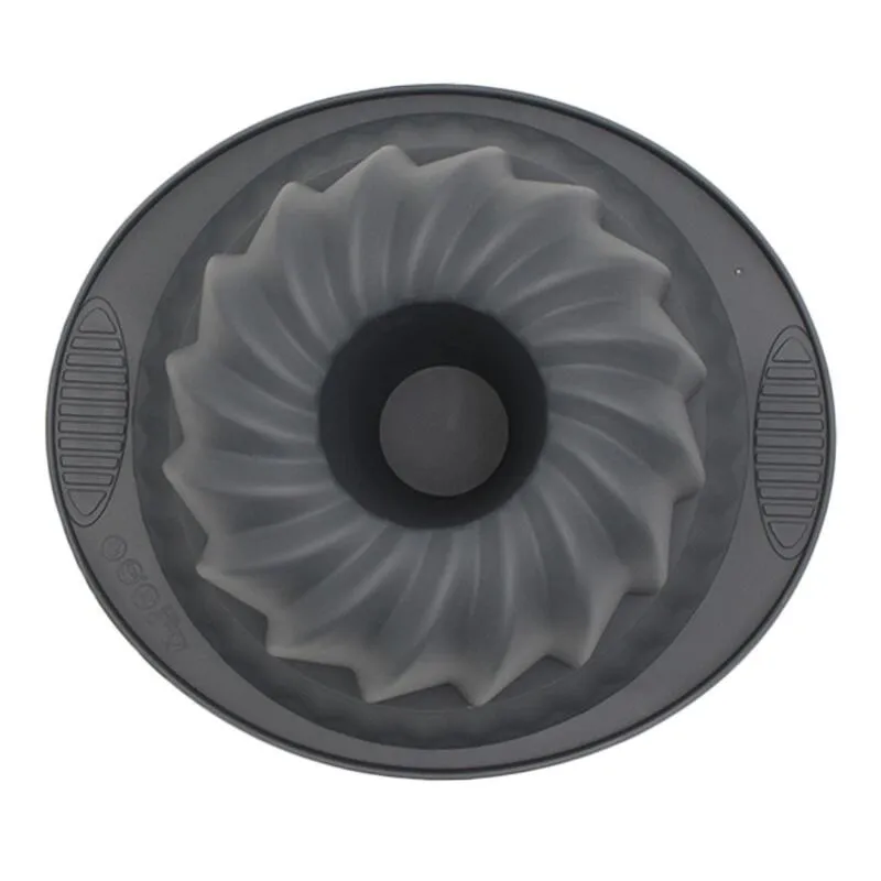 Silicone 9in Silicone Bundt Cake Pan Baking Pans Cake Molds Non Stick Silicone Baking Molds with Metal Reinforced Frame More Strength Oven Safe Esg12200