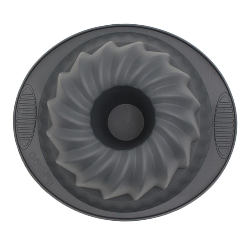 Silicone 9in Silicone Bundt Cake Pan Baking Pans Cake Molds Non Stick Silicone Baking Molds with Metal Reinforced Frame More Strength Oven Safe Esg12200