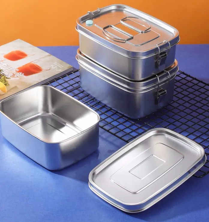 Stainless Steel Bento Box Metal Food Container Lunch Box