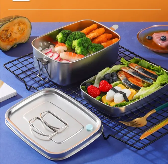 Stainless Steel Bento Box Metal Lunch Box Food Container