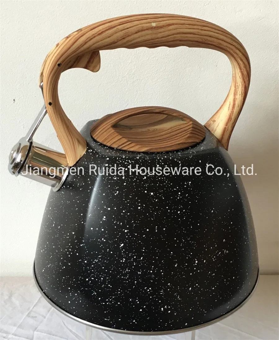 Stainless Steel Kitchenware 3.0 Liter Stainless Steel Tea Kettle Whistling Kettles in Soft Touch Handles