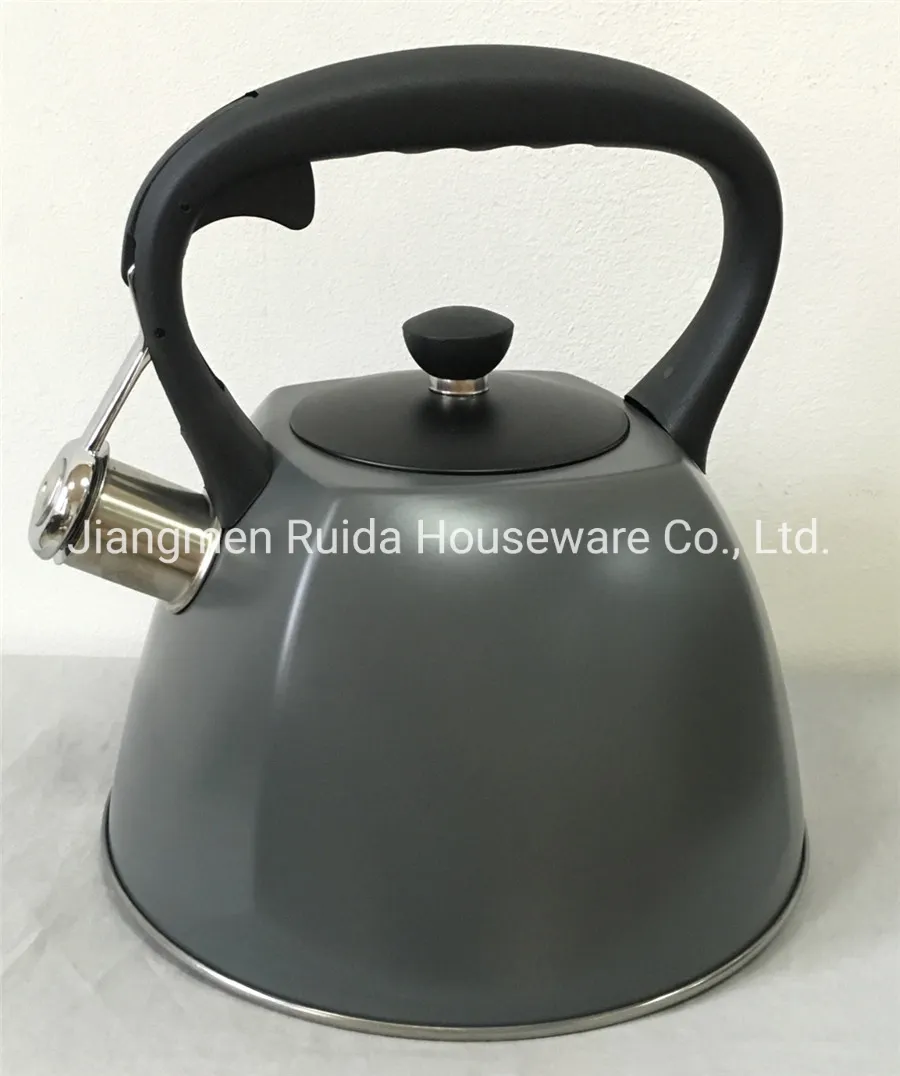 Stainless Steel Kitchenware 3.0 Liter Stainless Steel Tea Kettle Whistling Kettles in Soft Touch Handles