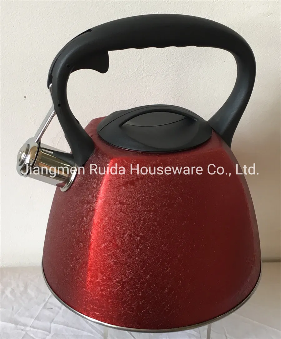 Stainless Steel Kitchenware 3.0 Liter Stainless Steel Tea Kettle Whistling Kettles in Soft Touch Handles