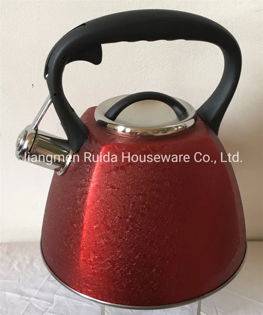 Stainless Steel Kitchenware 3.0 Liter Stainless Steel Tea Kettle Whistling Kettles in Soft Touch Handles