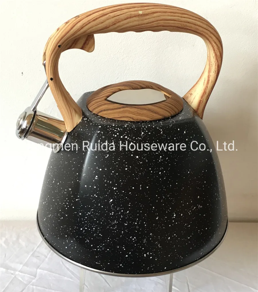 Stainless Steel Kitchenware 3.0 Liter Stainless Steel Tea Kettle Whistling Kettles in Soft Touch Handles