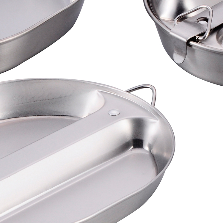 Stainless Steel Military Lunch Box Mess Kit (JXA117)
