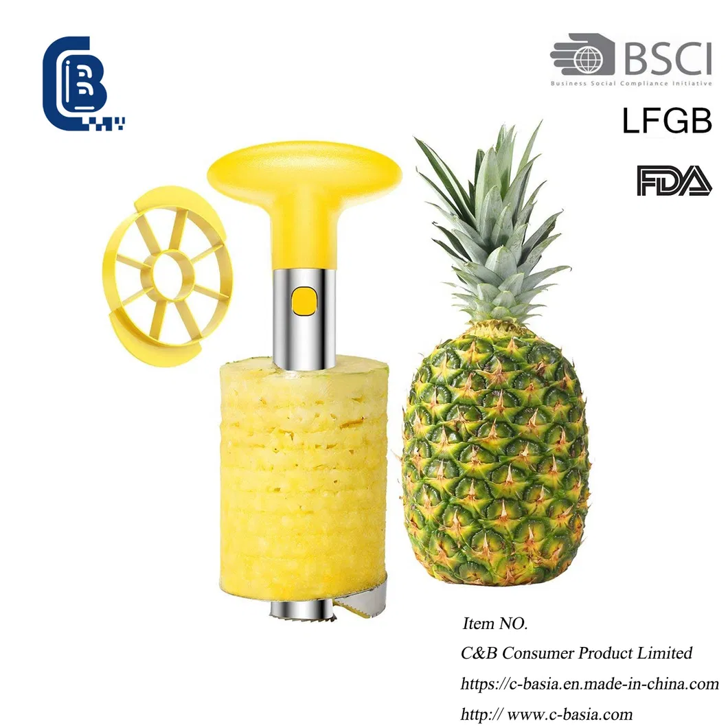 Stainless Steel Pineapple Cutter Peeler Pineapple Corer and Slicer Pineapple Core Remover Tool Kitchenware