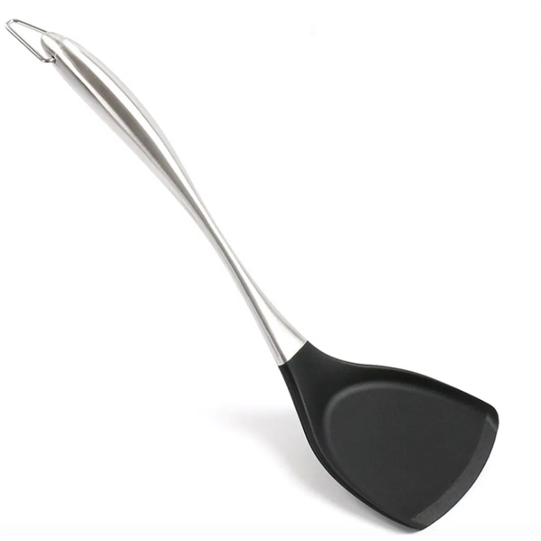 Stainless Steel Silicone Turner Laddle Kitchen Utensil Set (2 PCS/ set)