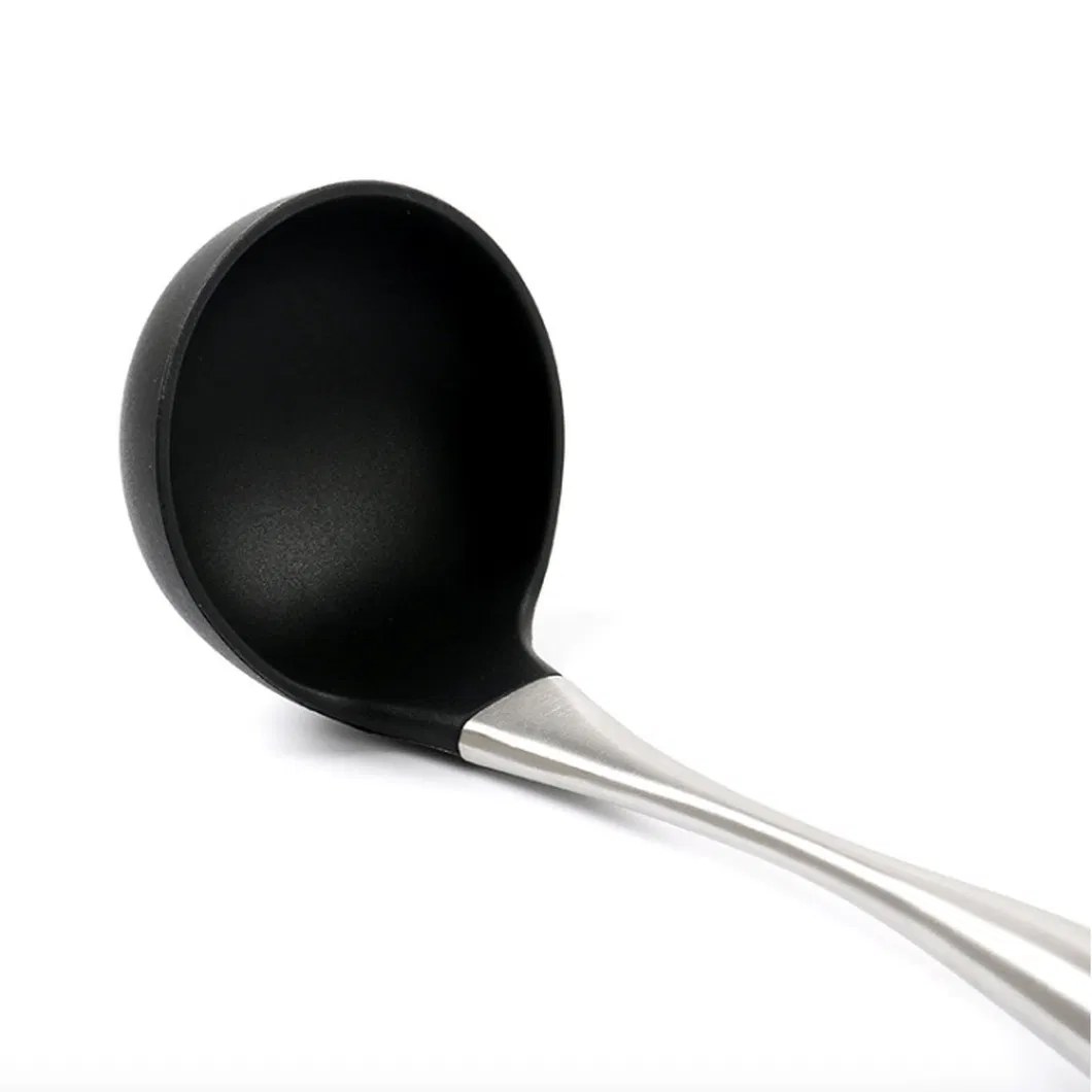 Stainless Steel Silicone Turner Laddle Kitchen Utensil Set (2 PCS/ set)
