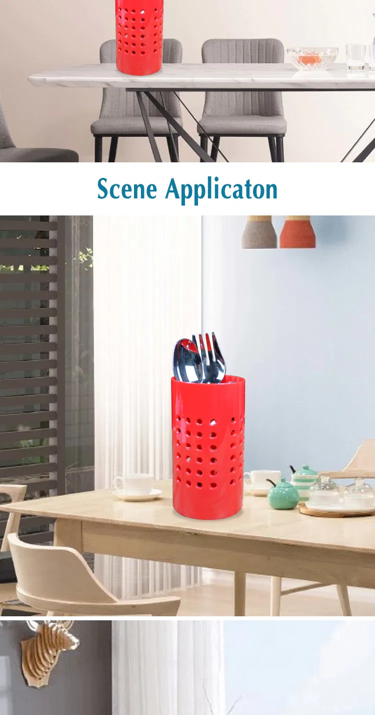 Utensil Holder Draining Organizer Drying Rack with Drain Holes