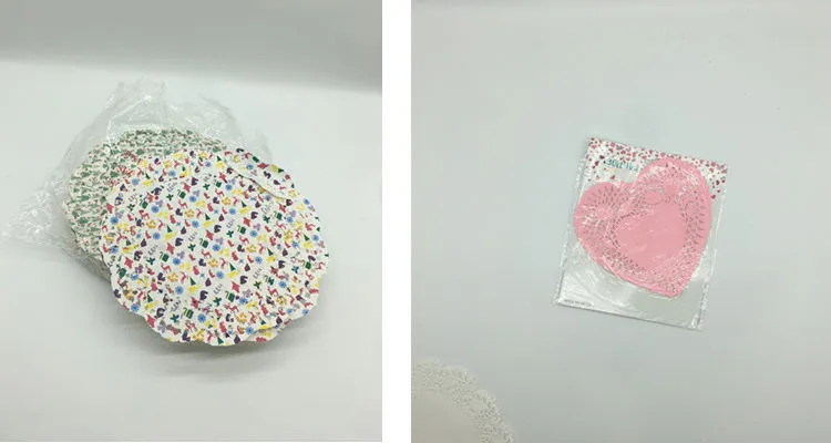 Valentine Wedding Party Decoration Cupcake Dessert Day Heart Lace Paper Colorful Doilies Cutouts