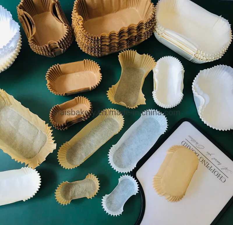 Wholesale Diposable Home Made Ecofriendly Unbleached White Cupcake Liners Paper Muffin Square Baking Cups