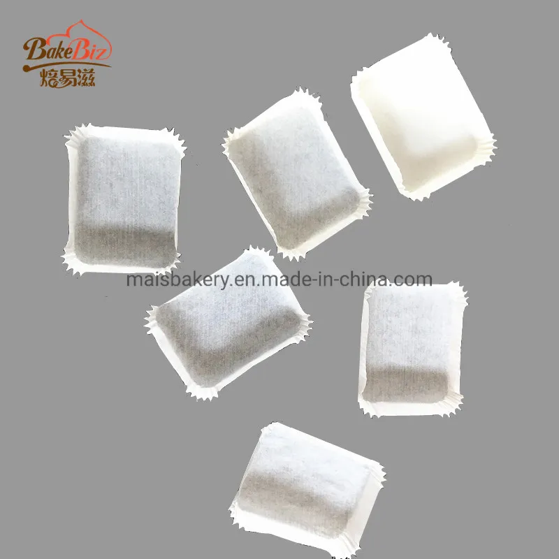 Wholesale Diposable Home Made Ecofriendly Unbleached White Cupcake Liners Paper Muffin Square Baking Cups