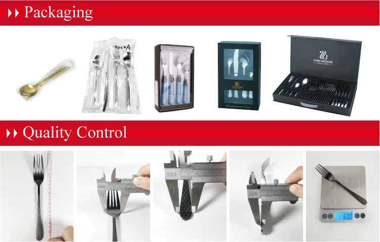 Wholesale Golden 410 Stainless Steel Dinner Fork with Ceramic Handle Printing (SC032-6DF)