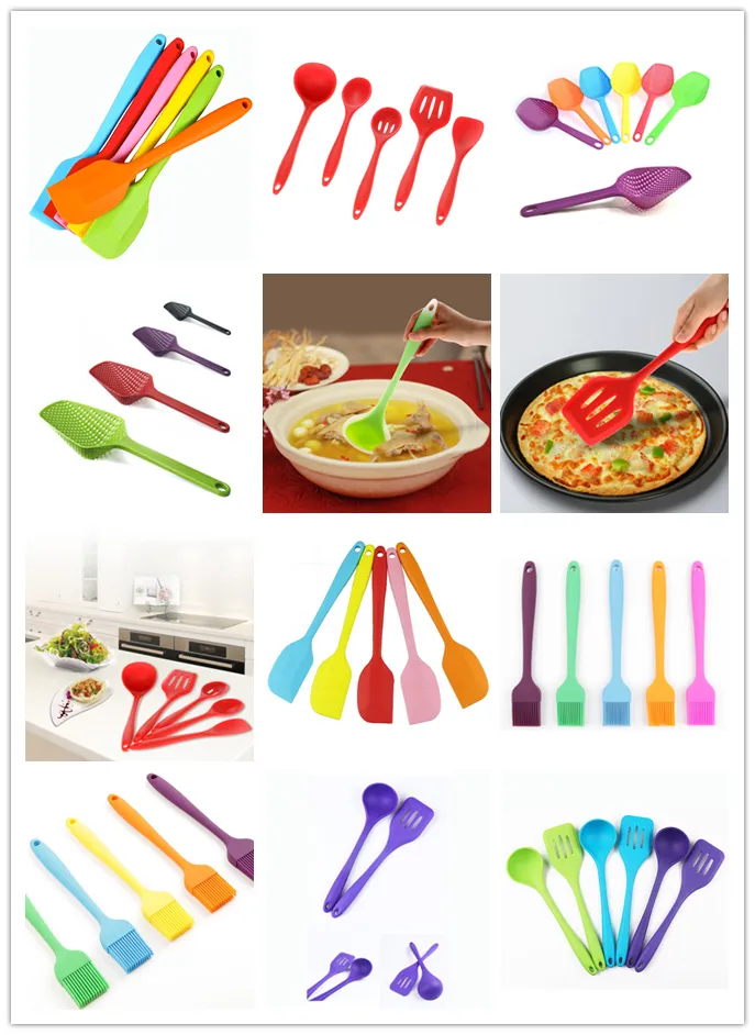 Wholesale Heat Resistant Non-Stick Colorful Soft Silicone Scraper Spatula for Baking Pastry