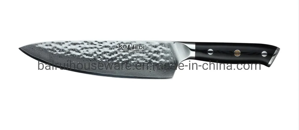 Wholesale High Quality Kitchen Knife Stainless Steel Chef Knife with Ebony Handle No. K-0117D