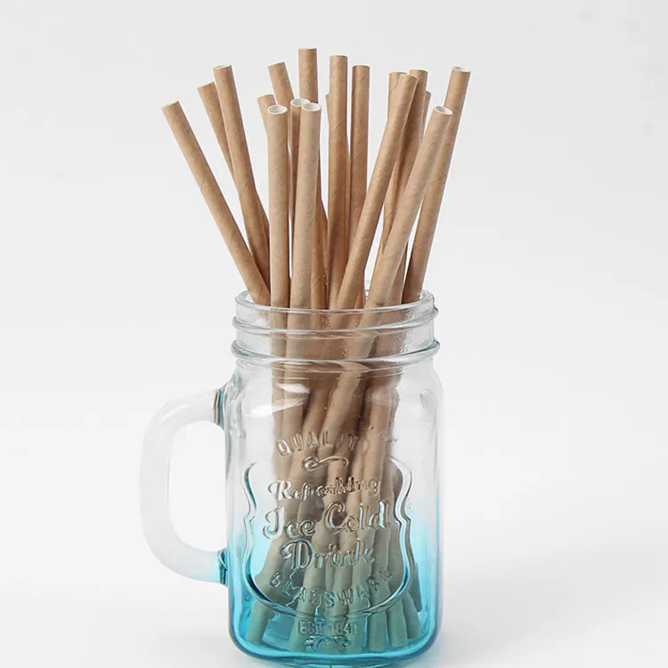 Wholesale Price Biodegradable Environmental Friendly Solid Color Paper Disposable Straws