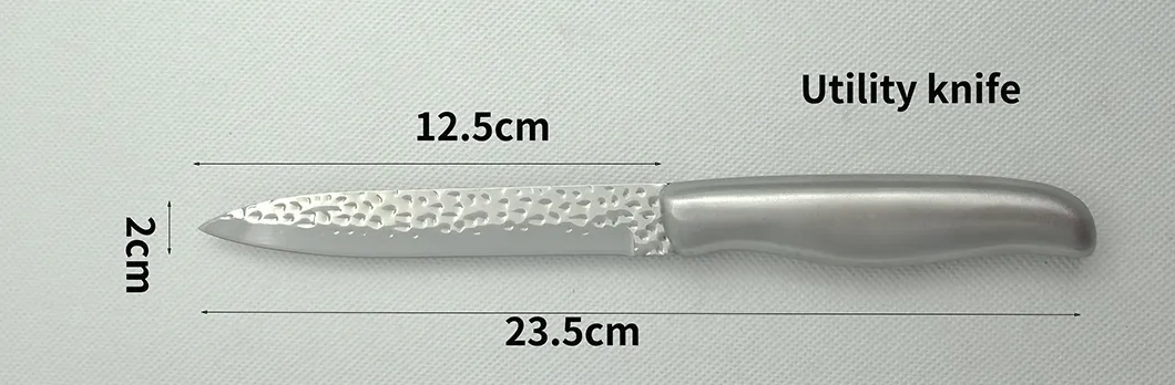 Yangjiang Professional Hammered Pattern Kitchen Chef Knife Set